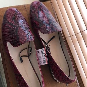 Zara Red Snake Skin Flat/Loafer